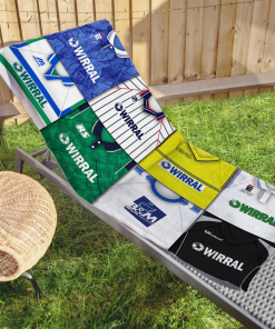 Tranmere Rovers Classic Kits Montage Retro Shirt Beach Towel