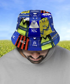 Everton Retro Shirt Montage Bucket Hat Classic Kits