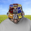 Grimsby Retro Shirt Montage Bucket Hat Classic Kits