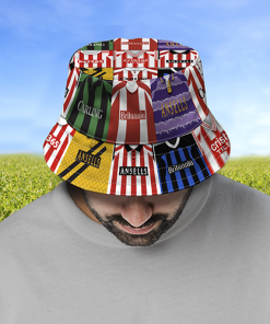 Stoke City Retro Shirt Montage Bucket Hat Classic Kits