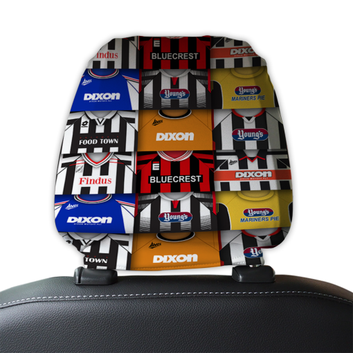 Grimsby Town Retro Football Shirts Montage Car Headrest Covers