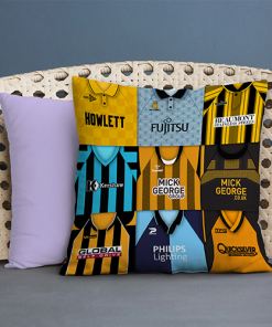 Cambridge United Retro Kit Montage Jumbo Football Cushion Classic Kits
