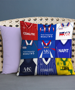 Chesterfield Retro Kit Montage Jumbo Football Cushion Classic Kits