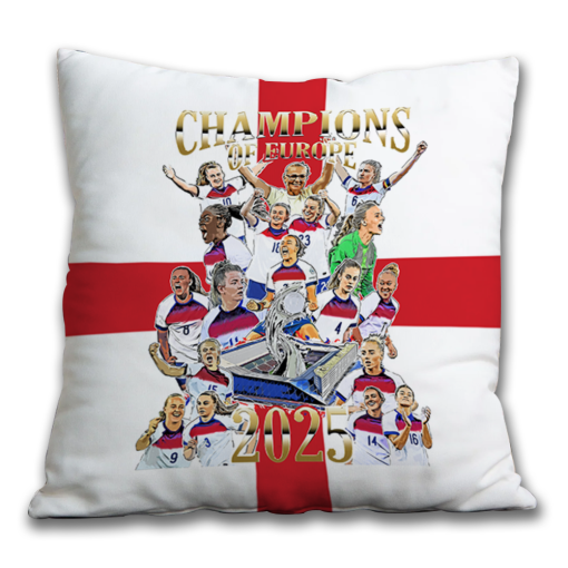 England Women Euros Winners 2025 Jumbo Football Cushion - Image 2