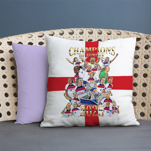 England Women Euros Winners 2025 Jumbo Football Cushion
