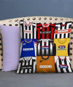 Grimsby Town Retro Kit Montage Jumbo Football Cushion Classic Kits