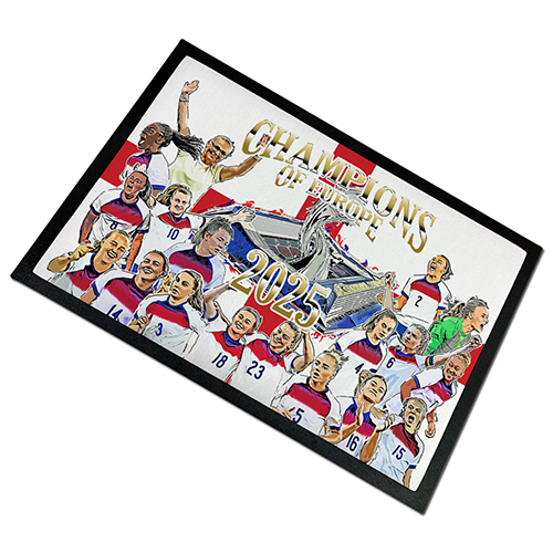England Women Champions Of Europe 2025 Door Floor Mat England Ladies Door Mat