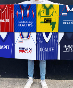 Chesterfield Retro Kit Montage Football Flag High Quality Classic Kits
