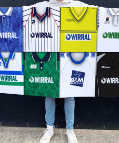 Tranmere Rovers Retro Kit Montage Football Flag High Quality Classic Kits