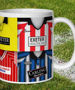 Alternative view of Exeter City Retro Shirt Montage Mug
