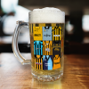 Cambridge United Retro Shirt Montage Beer Glass Classic Kits