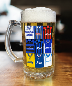 Gillingham Retro Shirt Montage Beer Glass Classic Kits