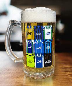 Wigan Athletic Retro Shirt Montage Beer Glass Classic Kits