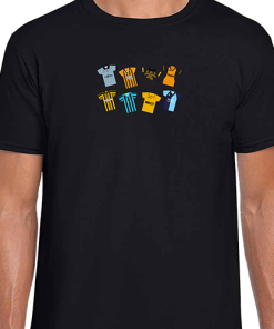 Cambridge United Retro Kits Black T-Shirt Classic Kits