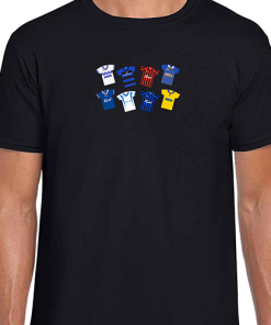 Gillingham Retro Kits Black T-Shirt Classic Kits