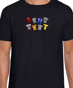 Grimsby Town Retro Kits Black T-Shirt Classic Kits