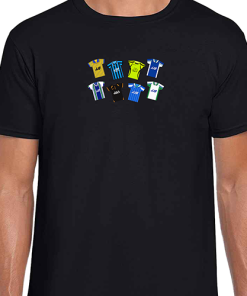 Wigan Athletic Retro Kits Black T-Shirt Classic Kits