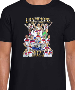 England Ladies Champions Of Europe 2025 Black T-Shirt Lionesses Tee