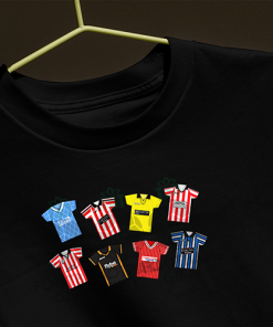 Exeter City Retro Kits Black T-Shirt Classic Kits - Image 3