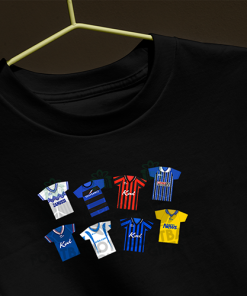 Gillingham Retro Kits Black T-Shirt Classic Kits - Image 3