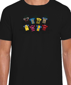 Shrewsbury Town Retro Kits Black T-Shirt Classic Kits