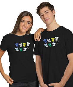 Tranmere Rovers Retro Kits Black T-Shirt Classic Kits - Image 4