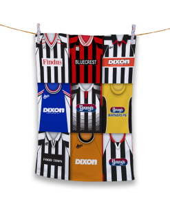 Tea Towel Grimsby Town Classic Kits Montage Retro Shirt Tea Towel