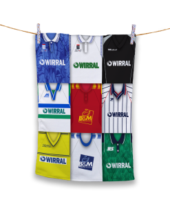Tea Towel Tranmere Rovers Classic Kits Montage Retro Shirt Tea Towel