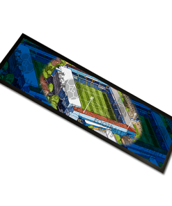 Alternative view of QPR Around The Grounds Loftus Road Water Colour Bar Runner Mat