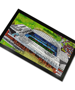 Aston Villa Around The Grounds Villa Park Water Colour Bar Runner Mat