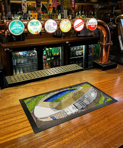 Alternative view of Brighton Around The Grounds Amex Stadium Water Colour Bar Runner Mat