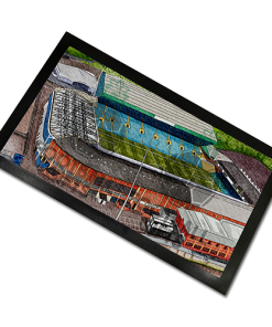 Leeds Around The Grounds Elland Road Water Colour Bar Runner Mat