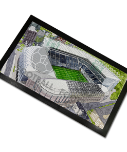 Newcastle Around The Grounds St James Park Water Colour Bar Runner Mat