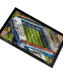 QPR Around The Grounds Loftus Road Water Colour Bar Runner Mat