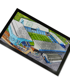 Sheff Wed Around The Grounds Hillsborough Stadium Water Colour Bar Runner Mat