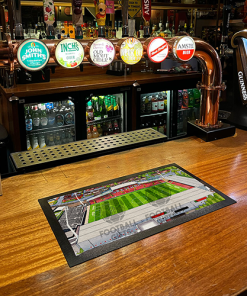 Alternative view of Wrexham Around The Grounds Racecourse Ground Water Colour Bar Runner Mat