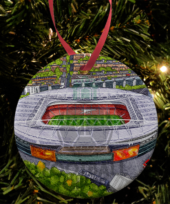 Arsenal Around The Grounds The Emirates Stadium Water Colour Christmas Tree Decoration Bauble