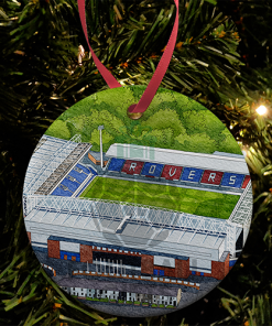 Blackburn Rovers Around The Grounds Ewood Park Water Colour Christmas Tree Decoration Bauble