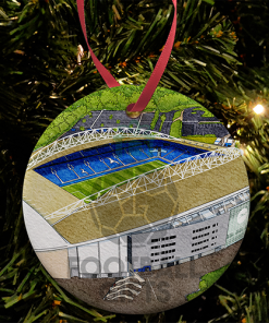 Brighton Around The Grounds Amex Stadium Water Colour Christmas Tree Decoration Bauble