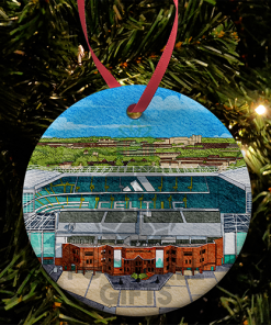 Celtic Around The Grounds Celtic Park Water Colour Christmas Tree Decoration Bauble