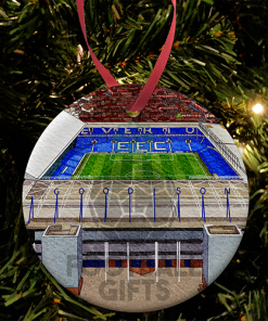 Everton Around The Grounds Goodison Park Water Colour Christmas Tree Decoration Bauble