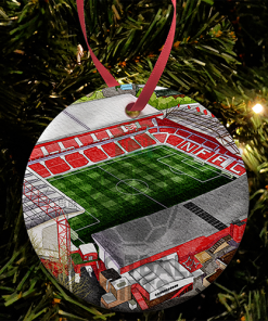 Forest Around The Grounds The City Ground Water Colour Christmas Tree Decoration Bauble