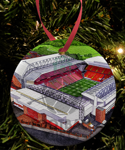 Liverpool Around The Grounds Anfield Water Colour Christmas Tree Decoration Bauble