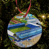 Portsmouth Around The Grounds Fratton Park Water Colour Christmas Tree Decoration Bauble