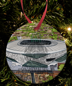 Spurs Around The Grounds Tottenham Hotspur Stadium Water Colour Christmas Tree Decoration Bauble
