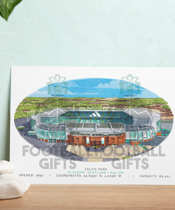 Alternative view of Celtic Around The Grounds Celtic Park Water Colour Print Framed Print
