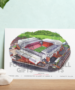 Alternative view of Liverpool Around The Grounds Anfield Water Colour Print Framed Print
