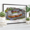 Sunderland Around The Grounds Stadium Of Light Water Colour Print Framed Print