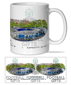 Man City Around The Grounds Etihad Stadium Water Colour Mug Cup