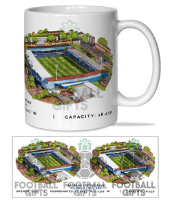 QPR Around The Grounds Loftus Road Water Colour Mug Cup